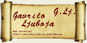 Gavrilo Ljuboja vizit kartica